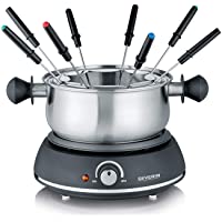 SEVERIN FO 2405 Fondue con Cacerola de Acero Inoxidable extraíble- Cable de alimentación XXL- 1.500 W- Incluye…